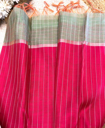 Adhira Checked silk saree with blouse 012|KRISA
