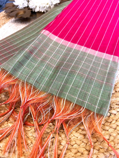 Adhira Checked silk saree with blouse 009