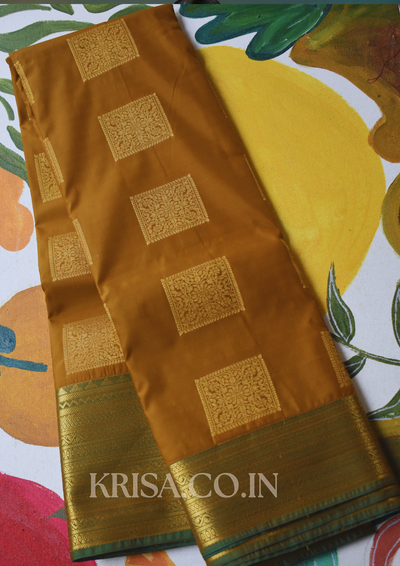 Kanchipuram Semi Silk Saree with Zari Border12 | Elegant Traditional Saree | KRISA