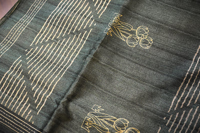 Warm Tussar Silk Sarees |Fresh Boutique Style Sarees 006|KRISA