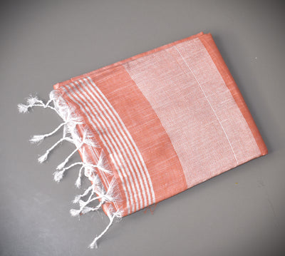 Khadi Classics with a Soft Shimmer Glow -pastel orange|KRISA
