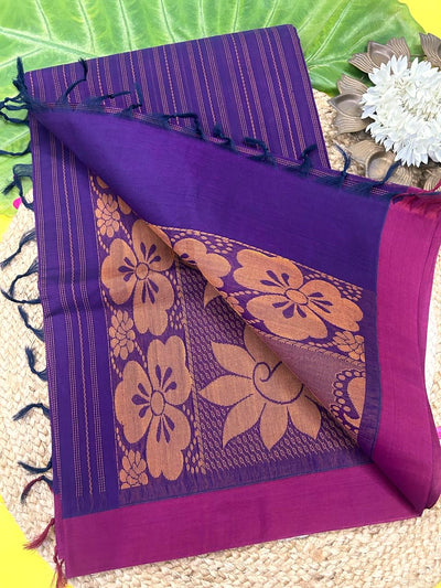 pure cotton sarees -self design with blouse 002