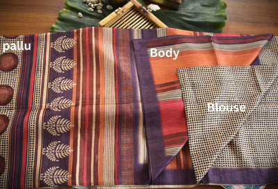Warm Tussar Silk Sarees |Fresh Boutique Style Sarees 005|KRISA