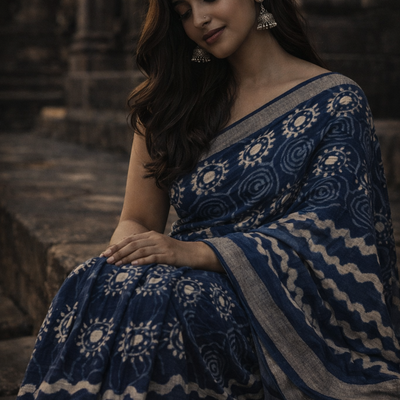 Linen sarees