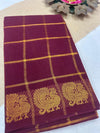 Pavithra Kattam Sungudi cotton saree with peacock border 008|premium quality| krisa