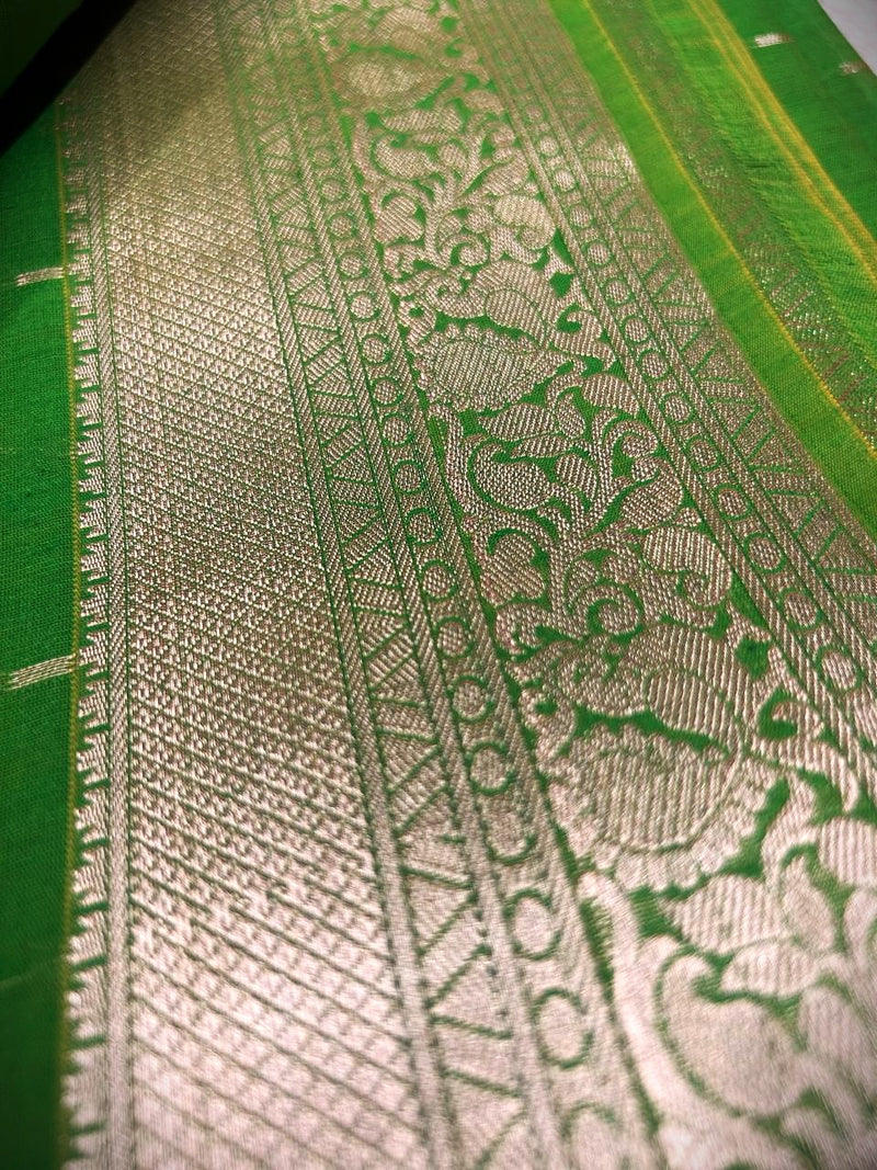 Exclusive silk cotton saree with running blouse 001