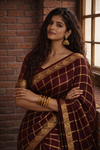 Pavithra Kattam Sungudi cotton saree with peacock border 008|premium quality| krisa