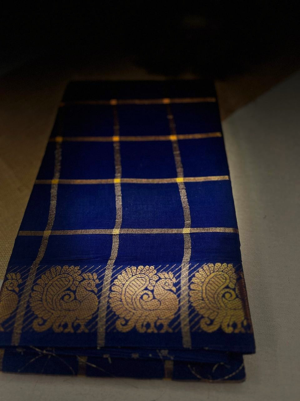 Pavithra Kattam Sungudi cotton saree with peacock border 006|KRISA