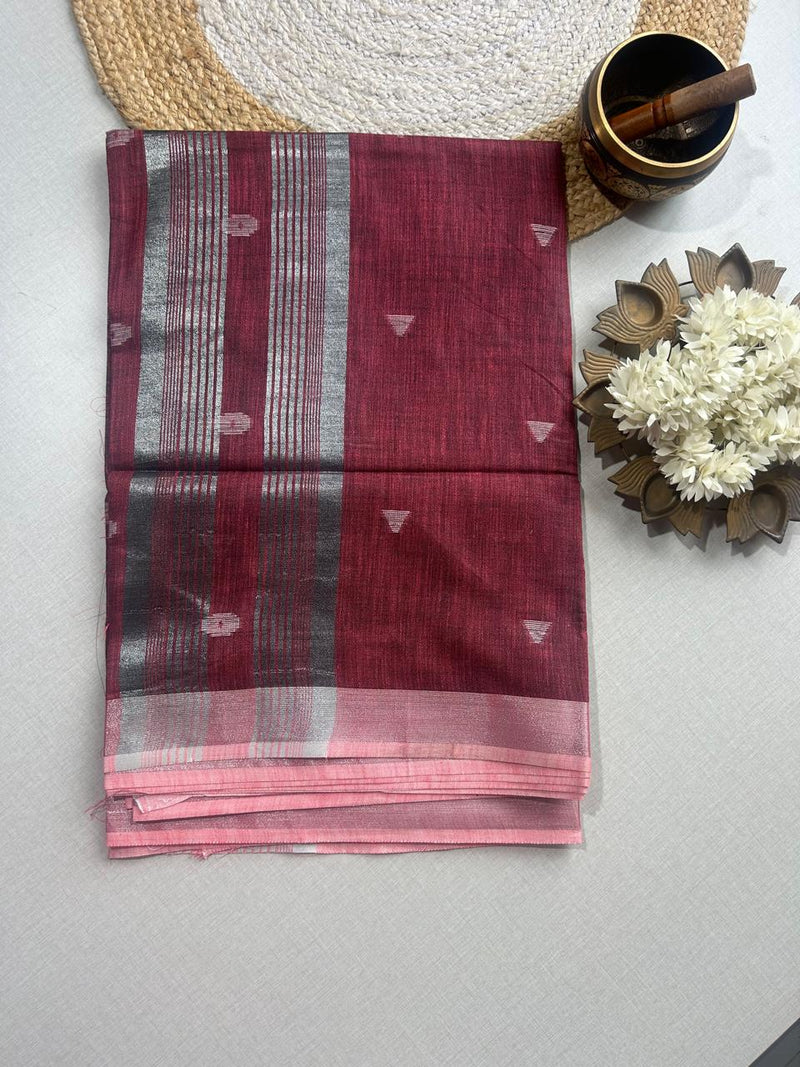 Semi-Linen Saree-Breathable Luxury with Effortless Style | Krisa 001
