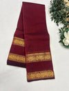 Retta patta border Narayanapet saree  -maroon  colour with blouse