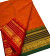 Pure Kanchi Cotton Sarees -plain putta work with blouse-100%pure cotton saree