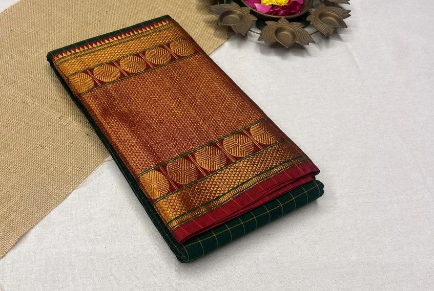 Pure Narayanapet Cotton Saree with Blouse | Handloom Traditional Wear 555p9