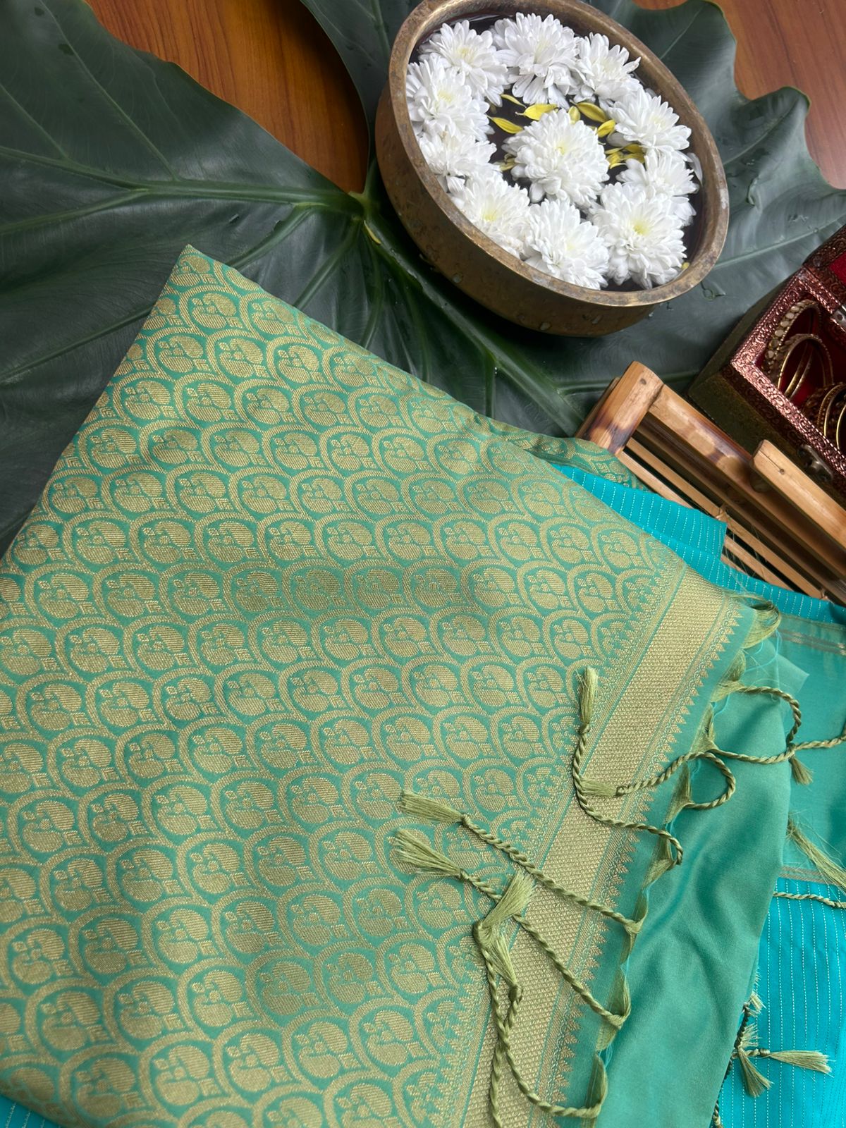 soft-silk saree-Blue