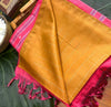 Vazhaipattu silk  golden striped saree with out blouse