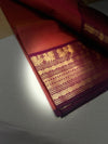 Chettinad Cotton Red Saree | only saree|Timeless Elegance – Krisa 006