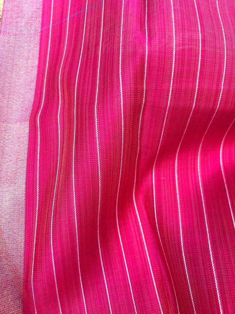 Adhira Checked  silk saree with blouse 012|KRISA