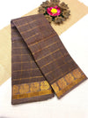 Pavithra Kattam Sungudi cotton saree with peacock border 003