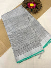Bagru Handblock print Linen Saree with attached Blouse 777B01