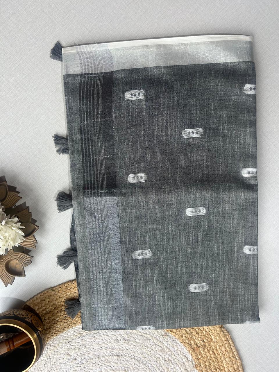 Semi-Linen Saree-Breathable Luxury with Effortless Style | Krisa 003