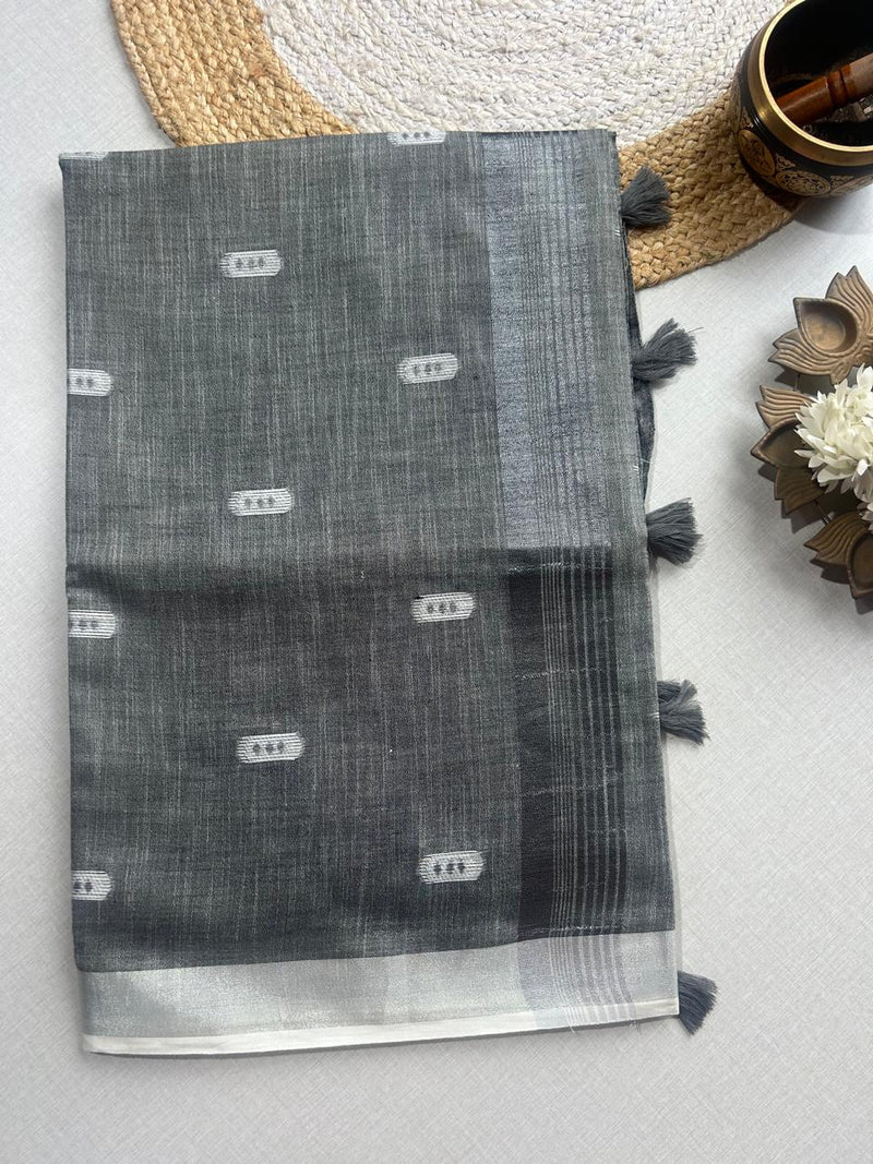 Semi-Linen Saree-Breathable Luxury with Effortless Style | Krisa 003