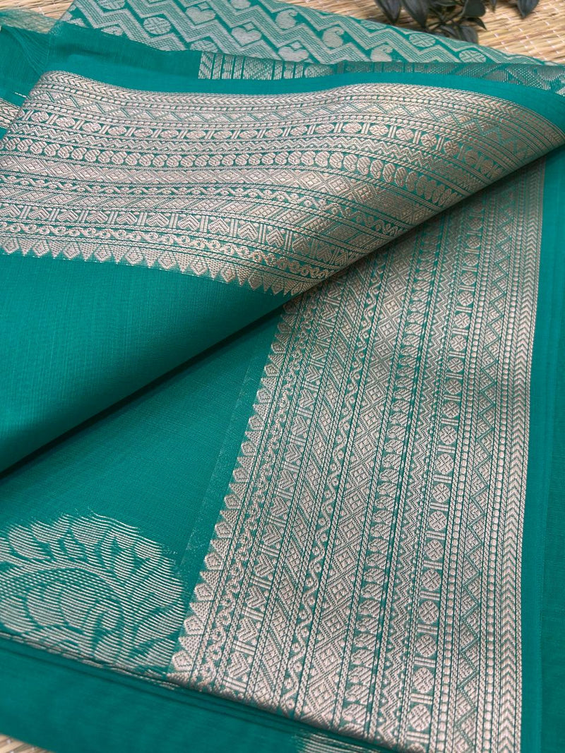 Exclusive silk cotton saree with running blouse 002