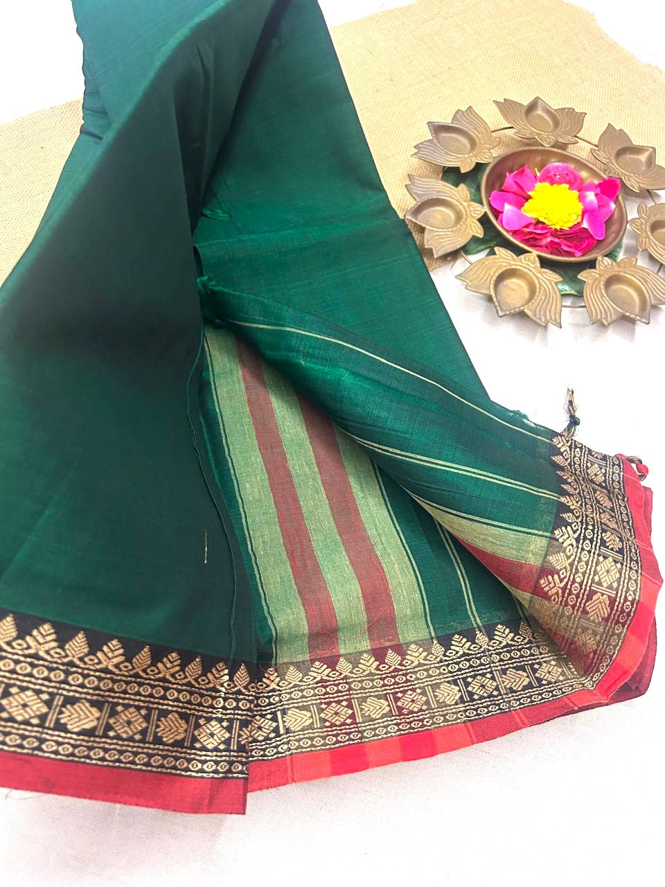 Pure Narayanapet Cotton Saree with Blouse | Handloom Traditional Wear 555p7
