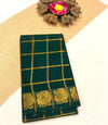 Pavithra Kattam Sungudi cotton saree with peacock border 004