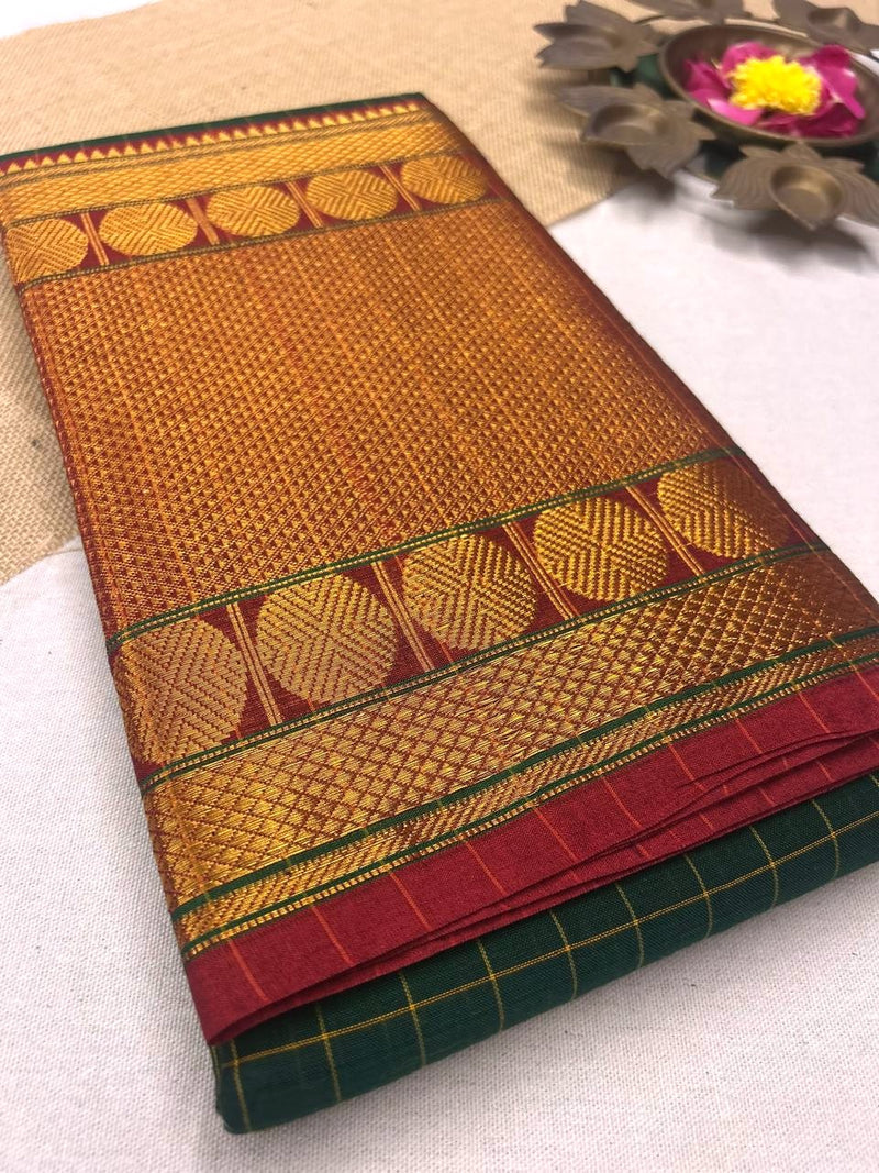 Pure Narayanapet Cotton Saree with Blouse | Handloom Traditional Wear 555p9