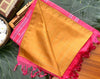 Vazhaipattu silk  golden striped saree with out blouse