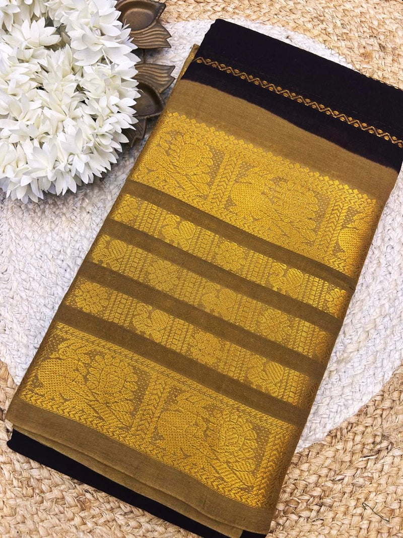 Sngudi Cotton-Kanchi veldhqari saree-with blouse-pure handloom sarees