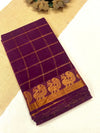 Pavithra Kattam Sungudi cotton saree with peacock border 002