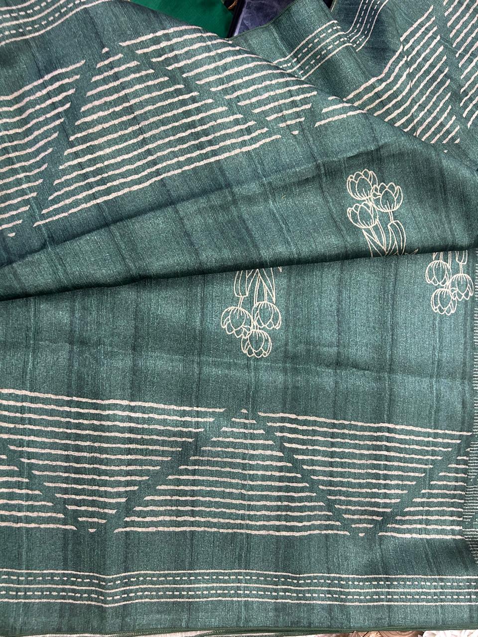 Warm Tussar Silk Sarees |Fresh Boutique Style Sarees 006|KRISA