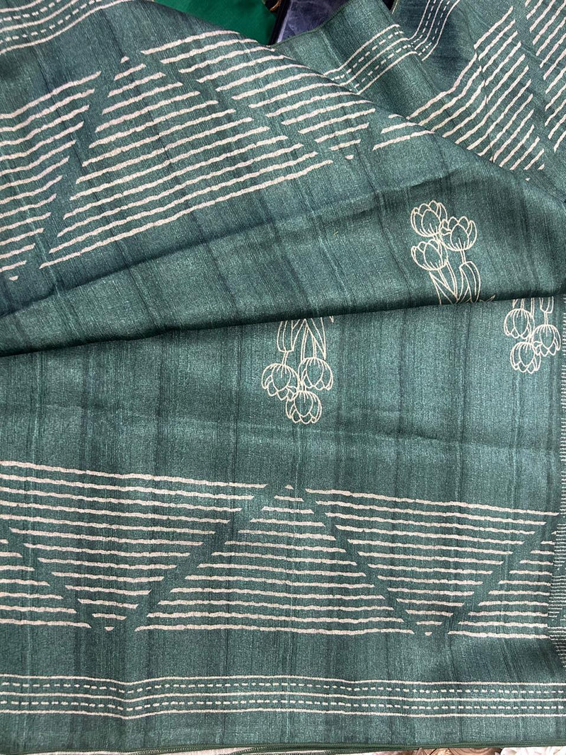 Warm Tussar Silk Sarees |Fresh Boutique Style Sarees 006|KRISA