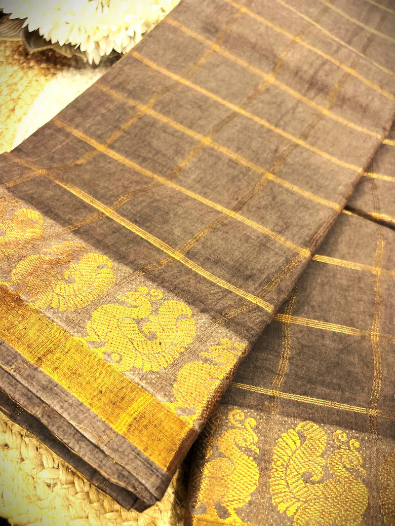 Sungudi  pure cotton saree-premium zari kattam  saree -with running blouse