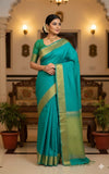 soft-silk saree-Blue