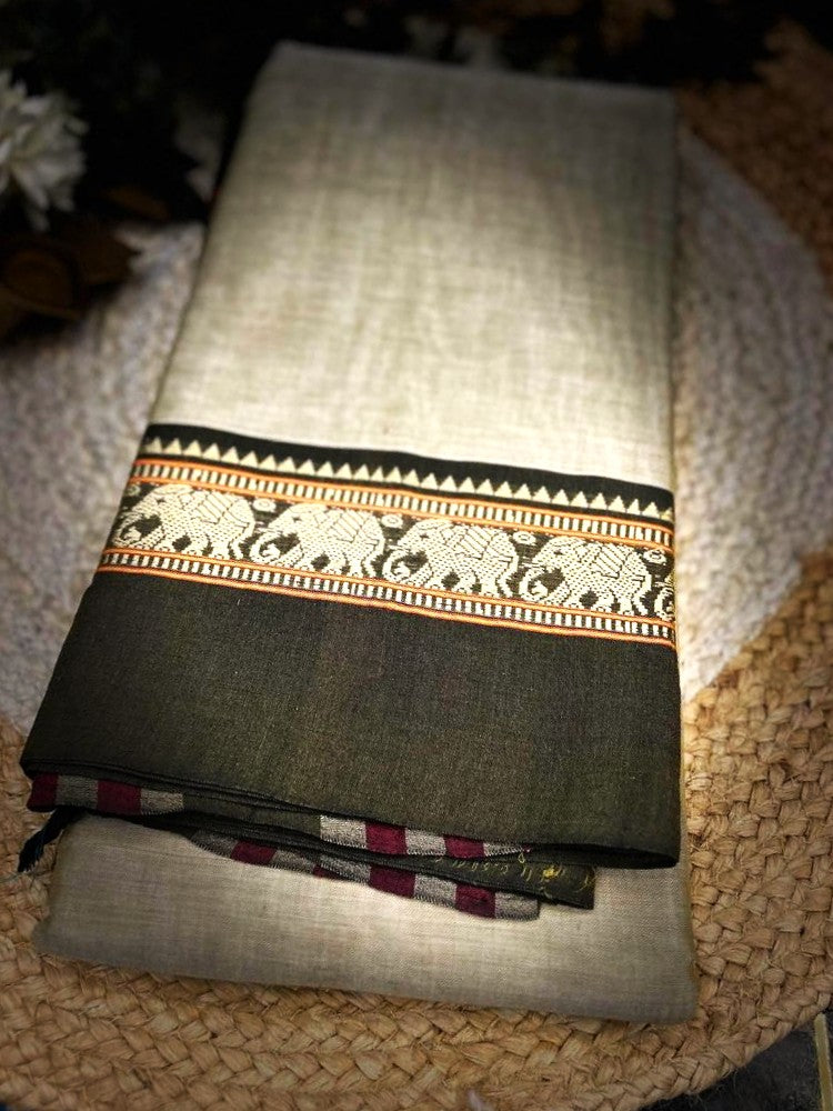 Pure Narayanapet Cotton Saree with Blouse | Handloom Traditional Wear 555p5