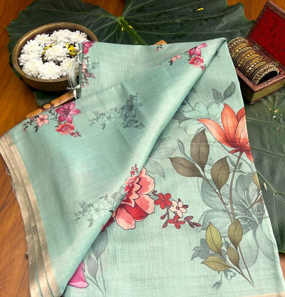 Soft Digital print Sarees