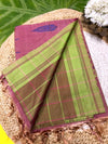 vazhaipattu silk saree pastel green - checked design-with Blouse