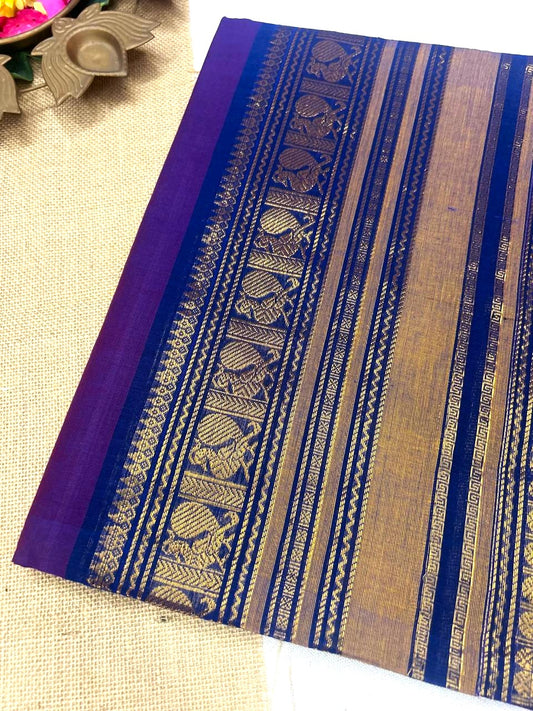 Chettinad cotton purple saree