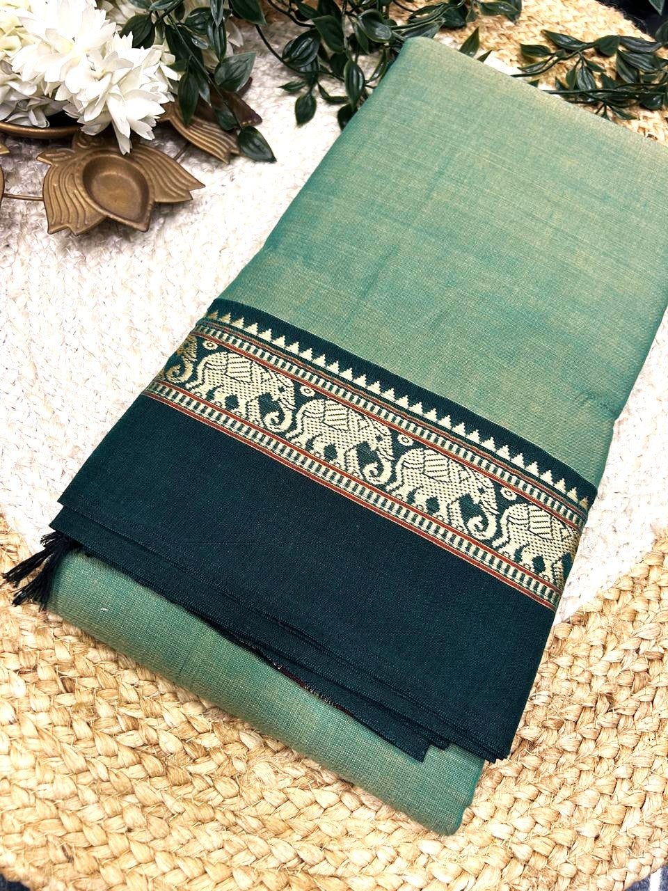 Pure Narayanapet Cotton Saree with Blouse | Handloom Traditional Wear 555p3