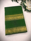 Retta patta border Narayanapet saree  -Green with blouse