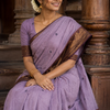 Premium Ash Grey Kanchi Cotton Saree with Black Antique Zari Border | KRISA COLLECTIONS
