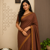 Premium Quality Golden check pure sungudi cotton saree-without blouse 002|KRISA