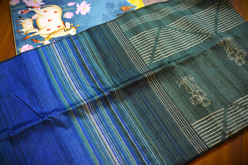 Warm Tussar Silk Sarees |Fresh Boutique Style Sarees 006|KRISA