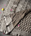 Bagru Handblock print Linen Saree with attached Blouse 777B02