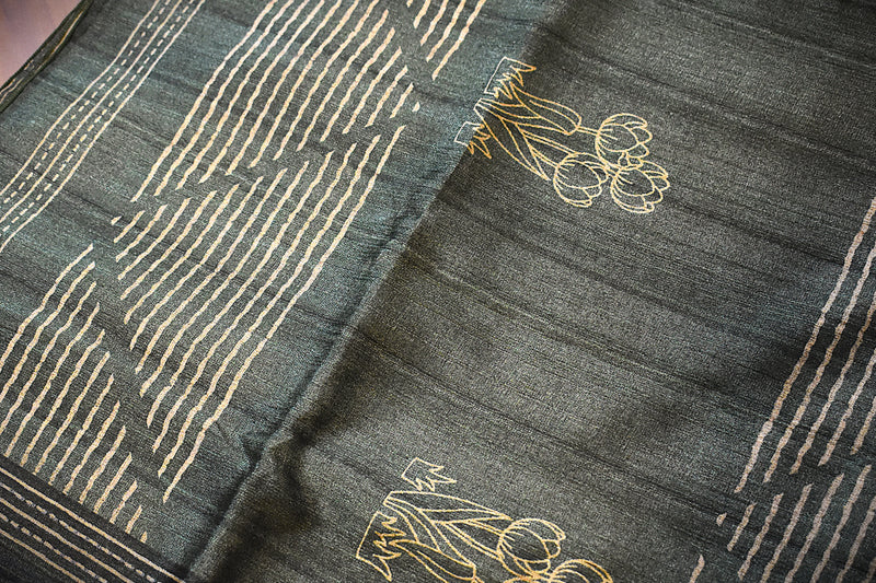 Warm Tussar Silk Sarees |Fresh Boutique Style Sarees 006|KRISA