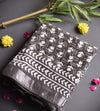 Bagru Handblock print Linen Saree with attached Blouse 777B02