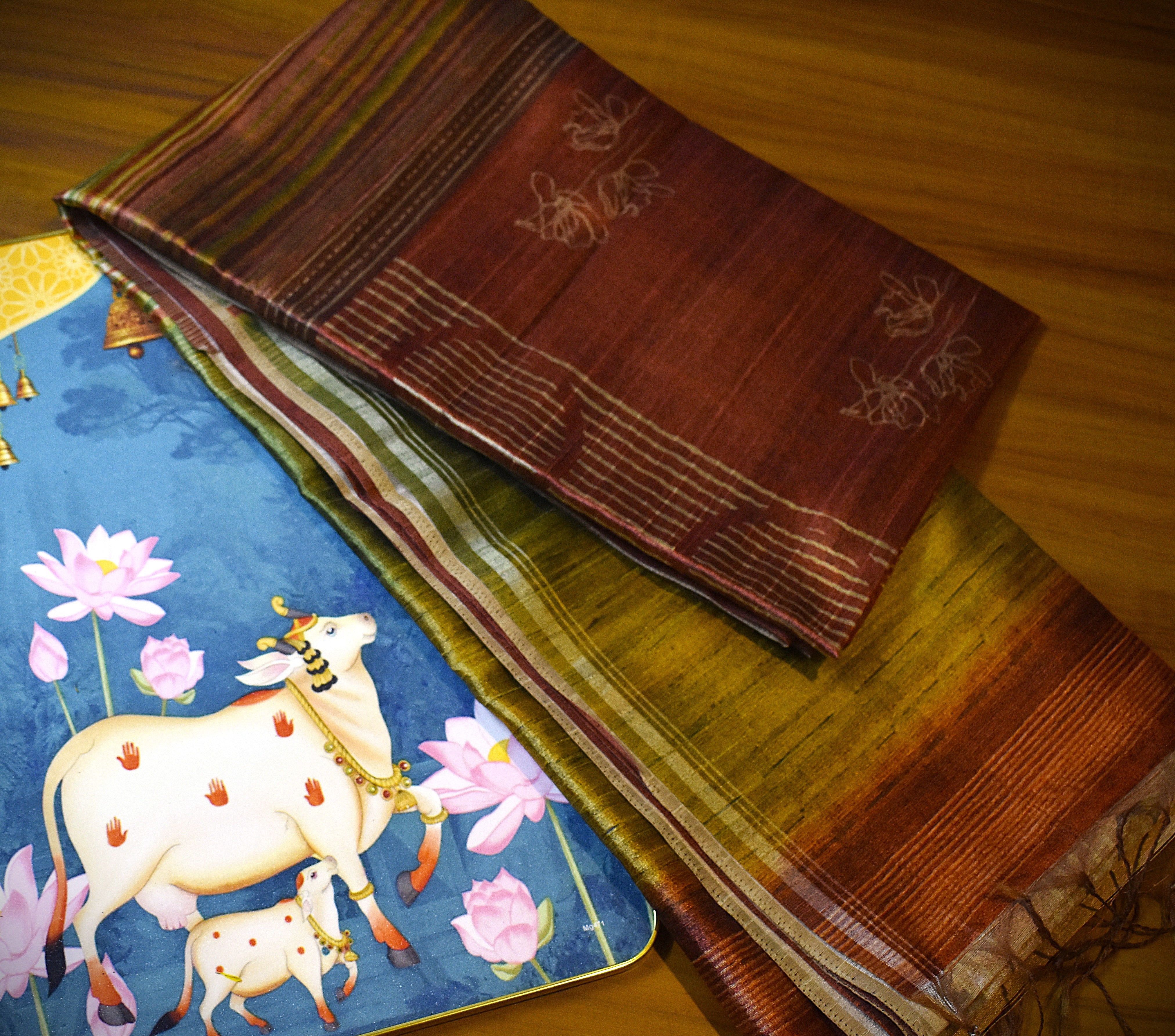 Warm Tussar Silk Sarees |Fresh Boutique Style Sarees 007|KRISA