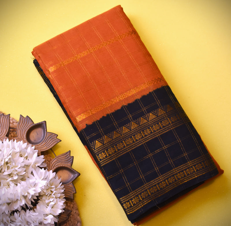 Sungudi grand  velthari zarikattam sarees-with blouse-Pure Handloom sarees