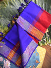 Pure silk cotton with pochampally border with contrst blouse002